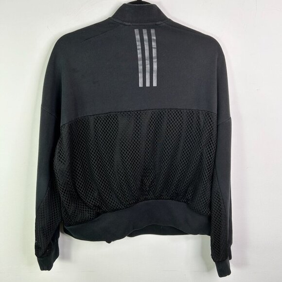 Adidas black mesh zip up size XL - Picture 2 of 6